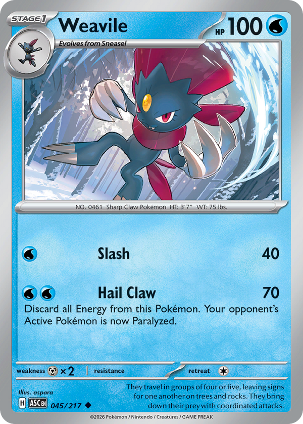 Weavile - 45/217 - Normal