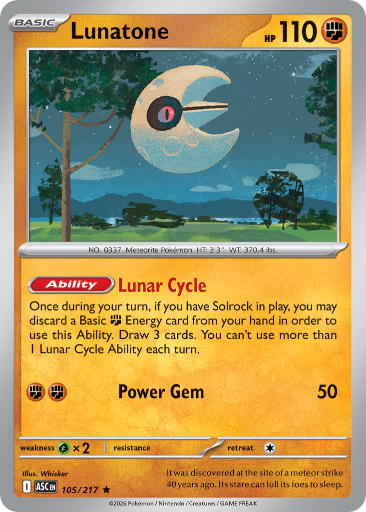 Lunatone - 105/217 - Holo