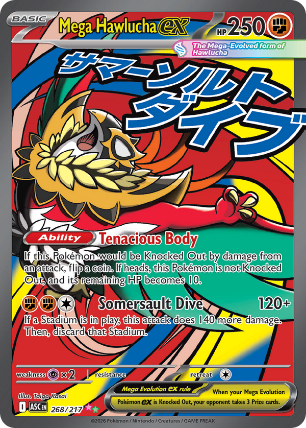 Mega Hawlucha ex - 268/217 - Holo