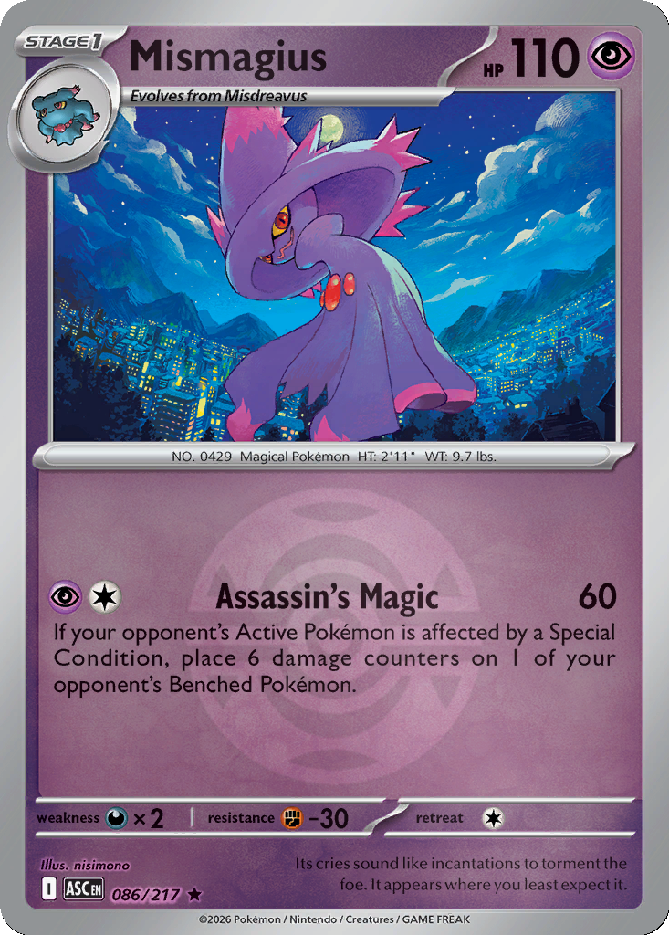 Mismagius - 86/217 - Dusk Ball Holo