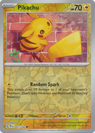 Pikachu - 51/162 - Reverse