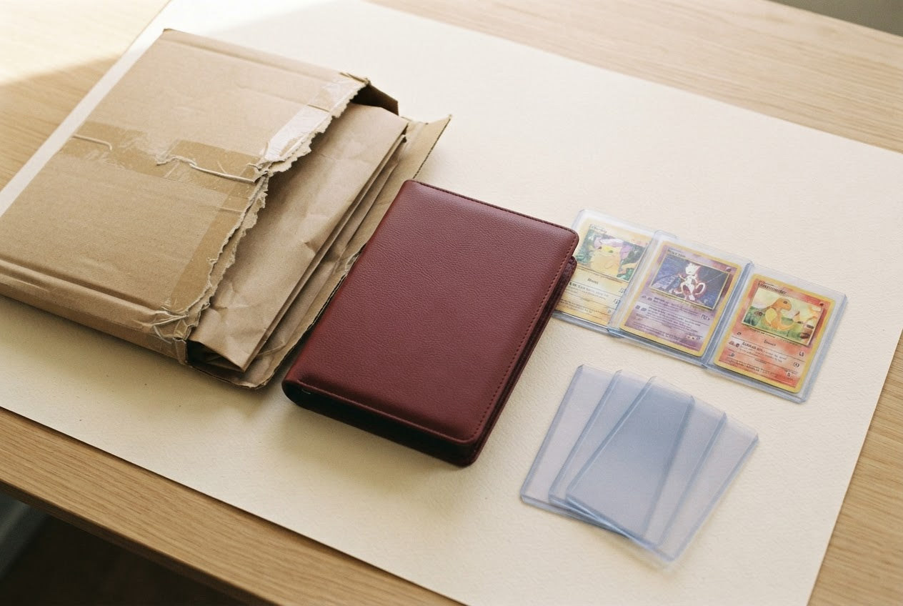Hergebruikbare doos, verzamelmap, sleeves en kaarthouders