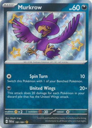 Murkrow Shiny Rare - 181/091
