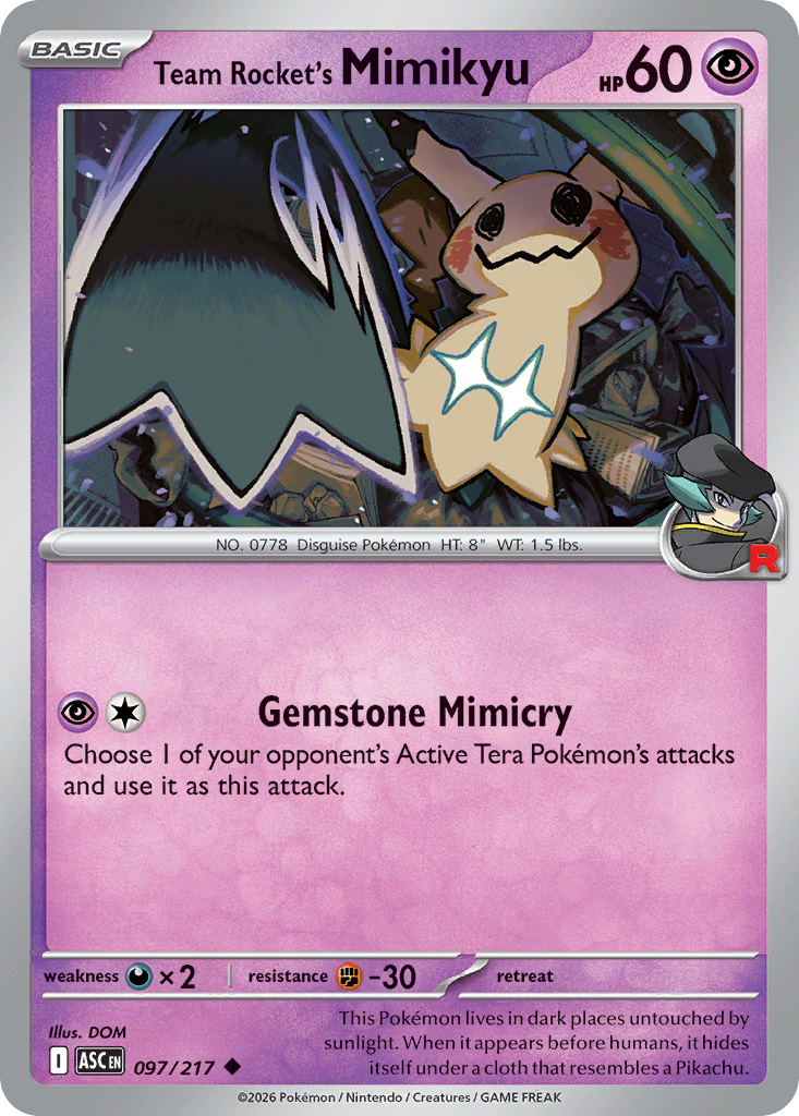Team Rocket's Mimikyu - 97/217 - Normaal
