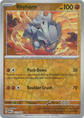 Rhyhorn - 111/165 - Reverse