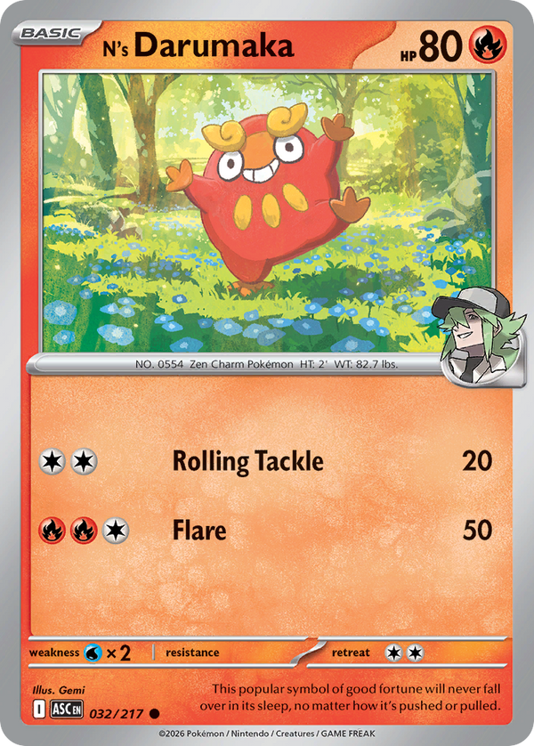 N's Darumaka - 32/217 - Normal