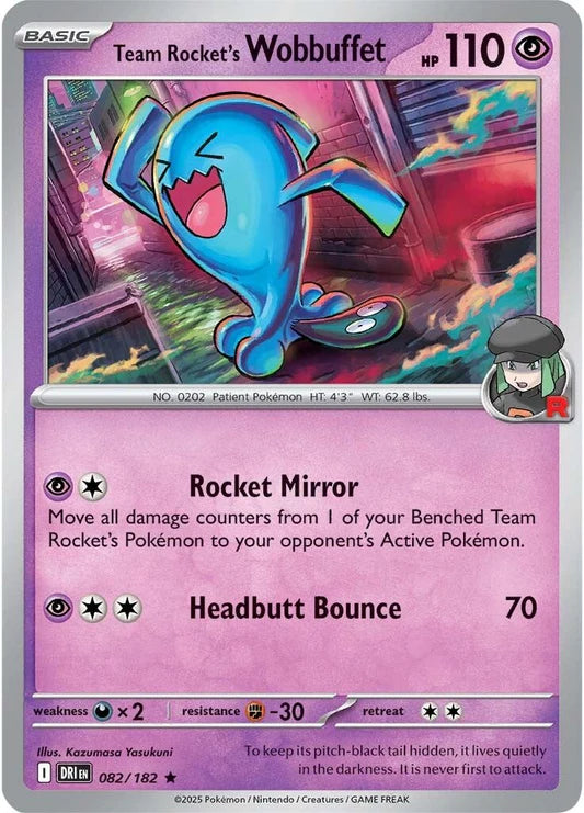 Team Rocket's Wobbuffet - 82/182 - Holo