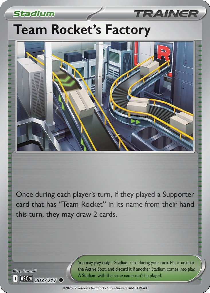 Team Rocket's Factory - 203/217 - Reverse Holo