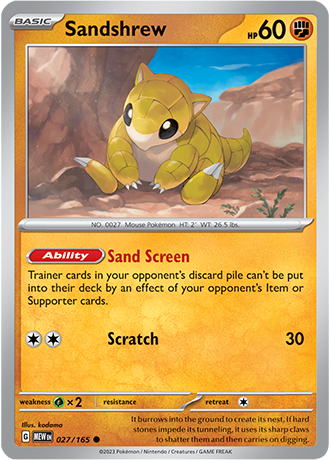 Sandshrew - 27/165 - Normaal