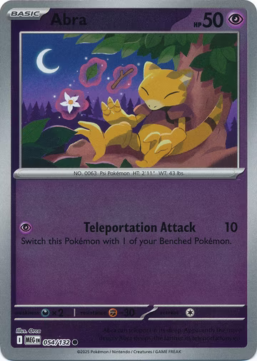 Abra - 54/132 - Reverse
