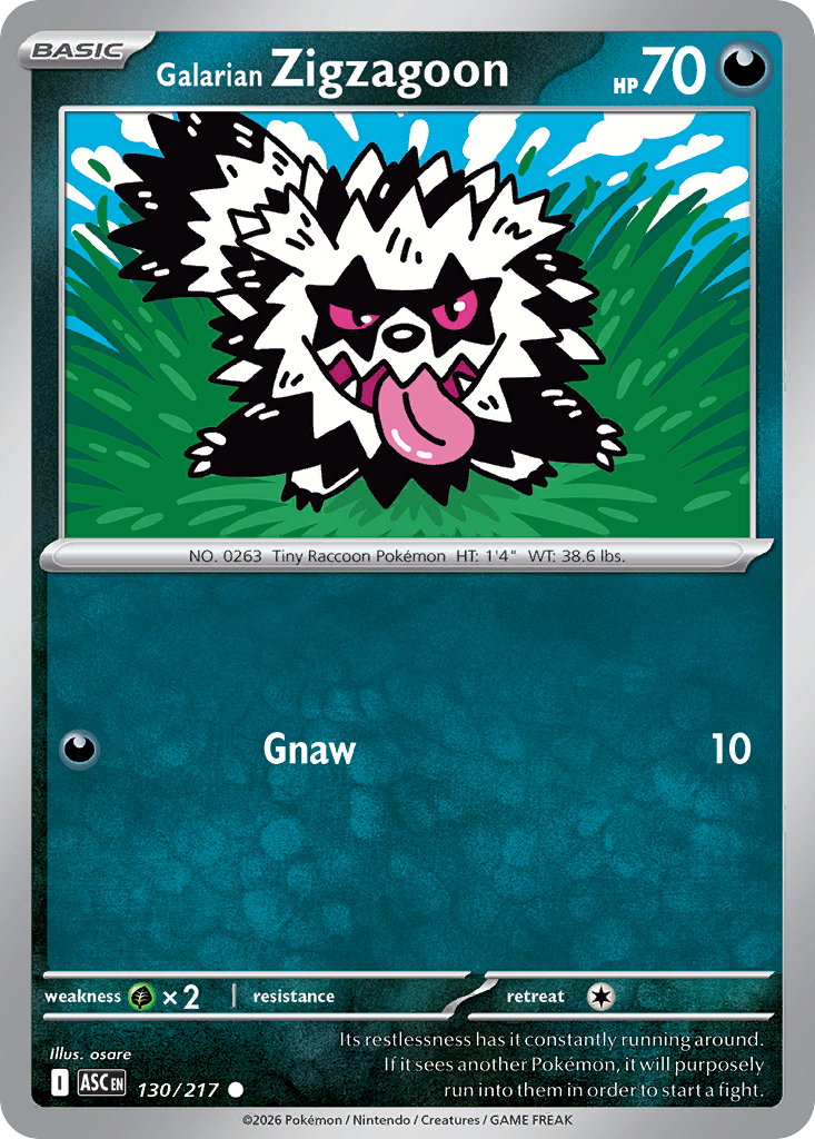 Galarian Zigzagoon - 130/217 - Normaal