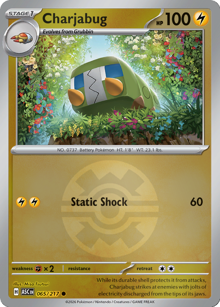 Charjabug - 65/217 - Quick Ball Holo