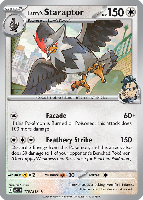 Larry's Staraptor - 170/217 - Holo