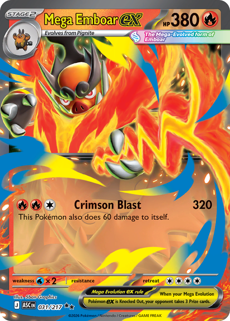 Mega Emboar ex - 31/217 - Holo