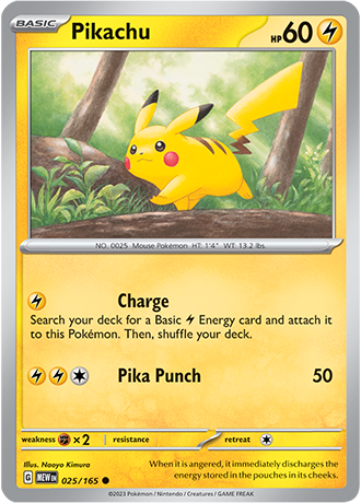 Pikachu - 25/165 - Normaal