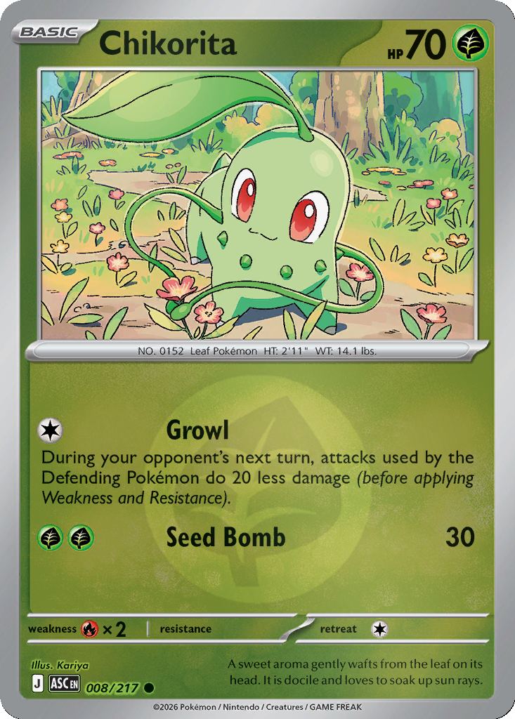 Chikorita - 8/217 - Reverse Holo