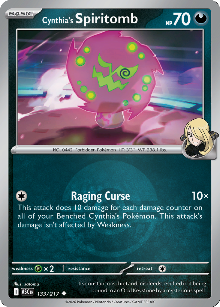 Cynthia's Spiritomb - 133/217 - Poké Ball Holo
