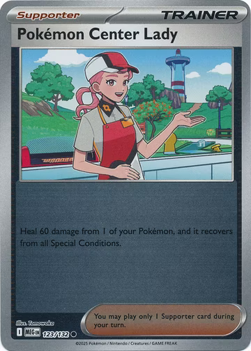 Pokémon Center Lady - 123/132 - Reverse