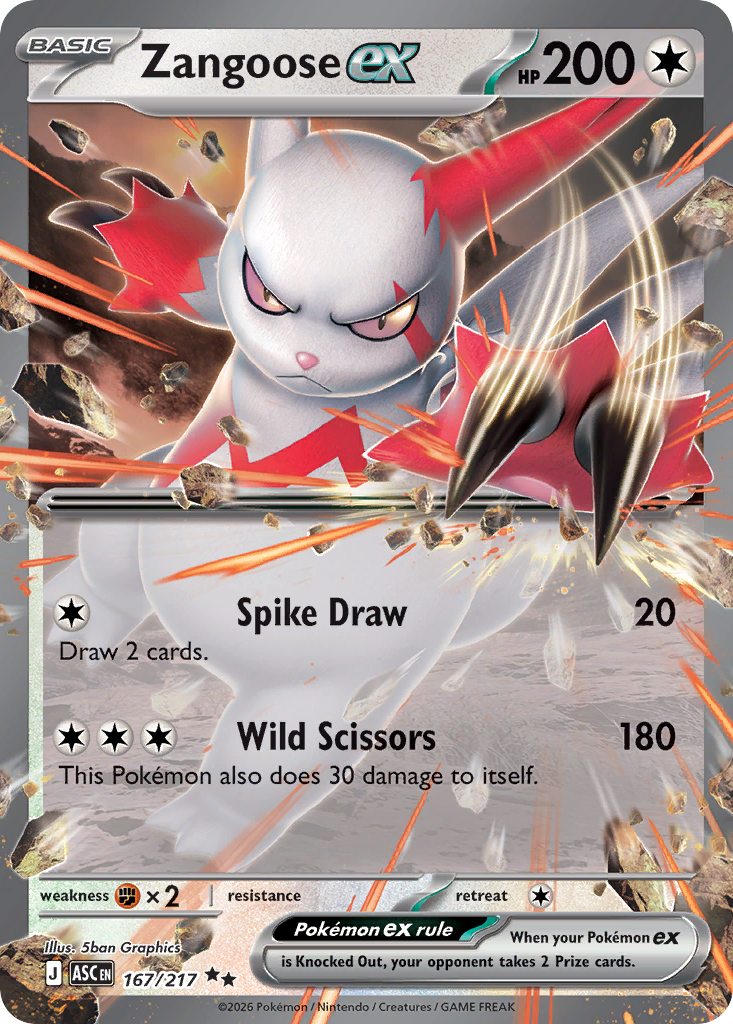 Zangoose ex - 167/217 - Holo