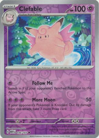 Clefable - 36/165 - Reverse