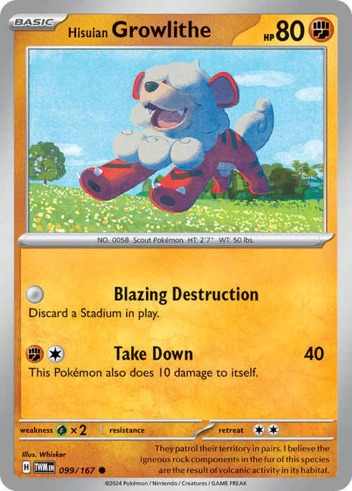 Hisuian Growlithe - 99/167 - Normal