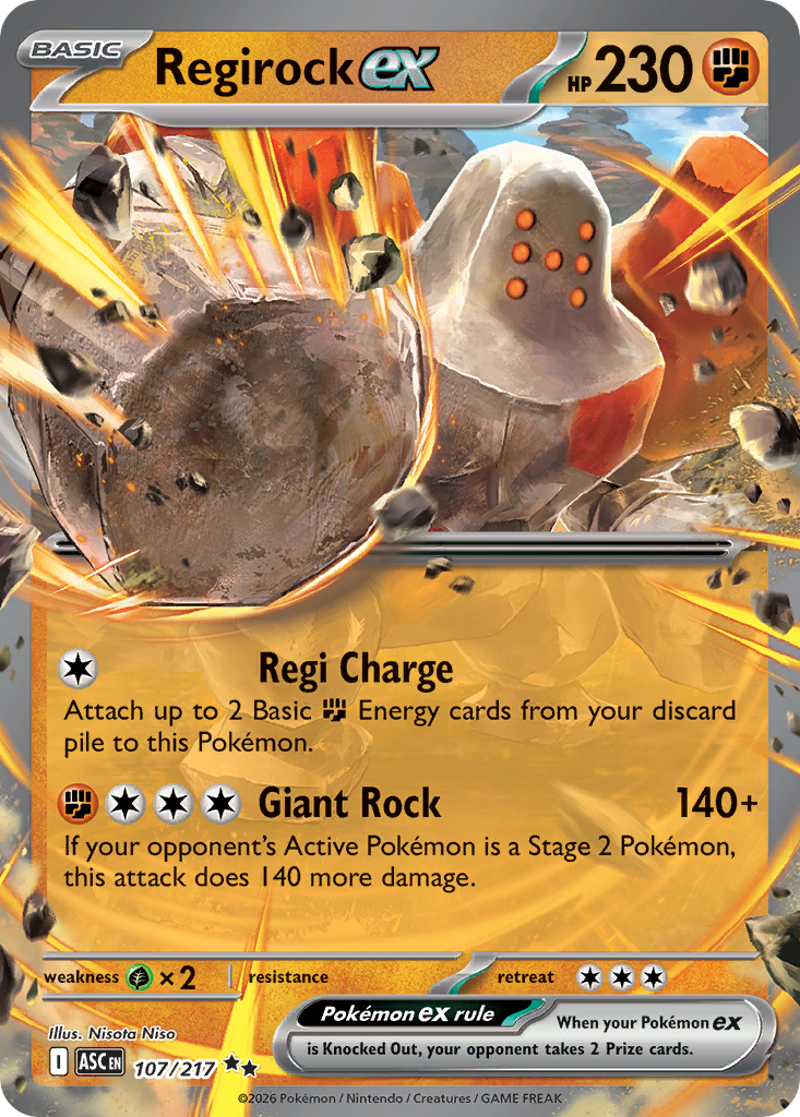Regirock ex - 107/217 - Holo