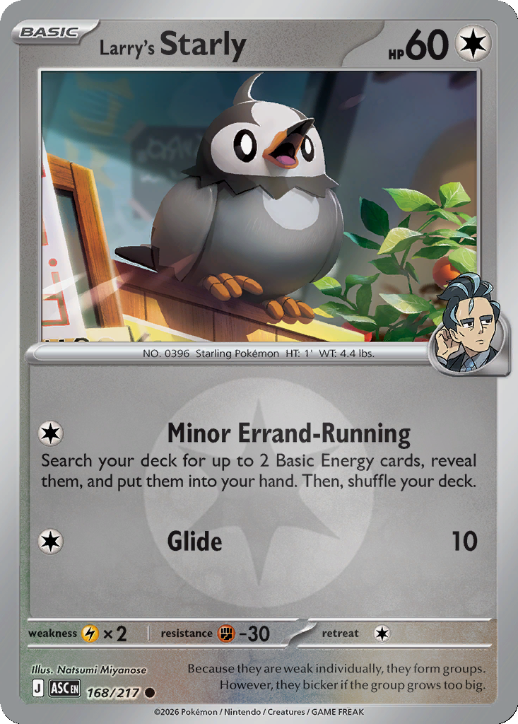 Larry's Starly - 168/217 - Reverse Holo