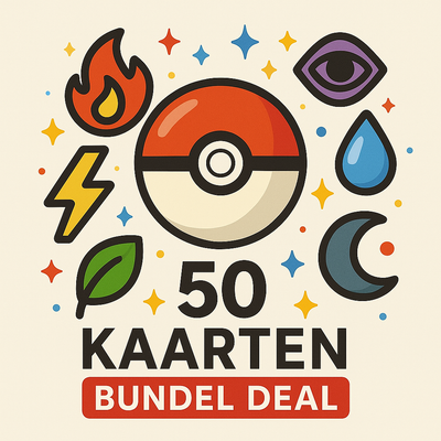 Bundel van 50 Pokémon Kaarten