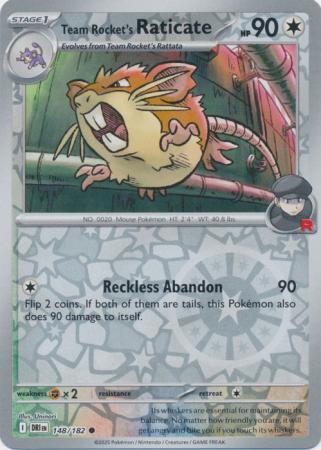 Team Rocket's Raticate - 148/182 - Reverse