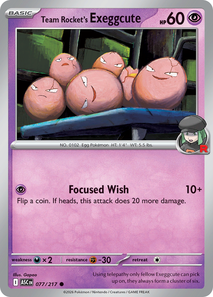 Team Rocket's Exeggcute - 77/217 - Normaal