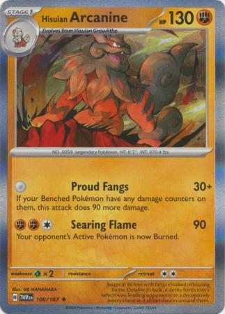 Hisuian Arcanine - 100/167 - Holo