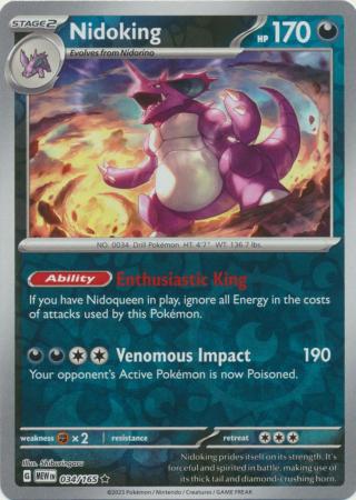 Nidoking - 34/165 - Reverse