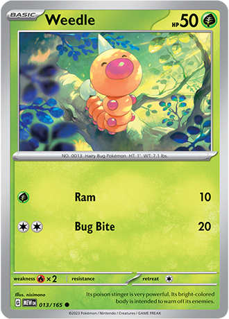 Weedle - 13/165 - Normaal