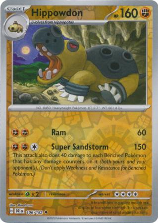 Hippowdon - 106/182 - Reverse