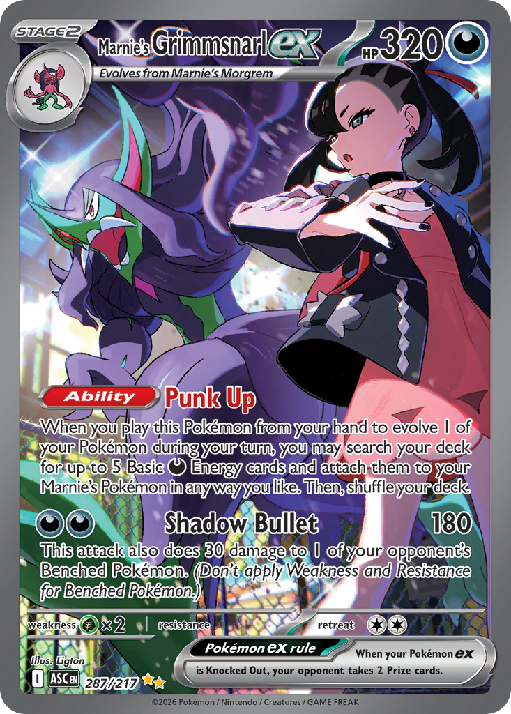 Marnie's Grimmsnarl ex - 287/217 - Holo