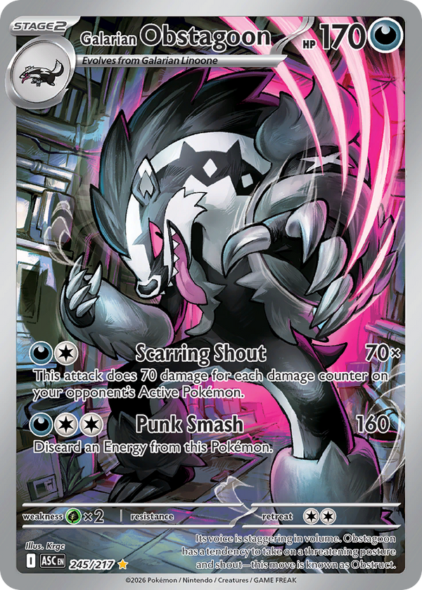 Galarian Obstagoon - 245/217 - Holo