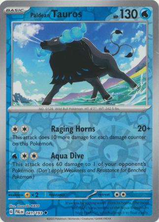 Paldean Tauros - 41/193 - Reverse