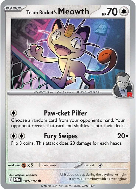 Team Rocket's Meowth - 149/182 - Normaal