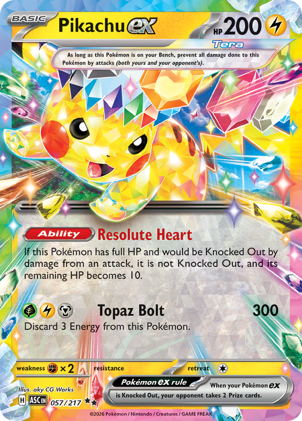 Pikachu ex - 57/217 - Holo