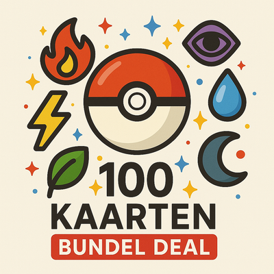 Bundel van 100 Pokémon Kaarten