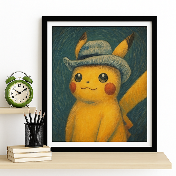 Pikachu van Gogh 40x30cm