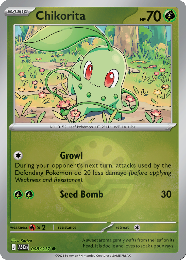 Chikorita - 8/217 - Friend Ball Holo