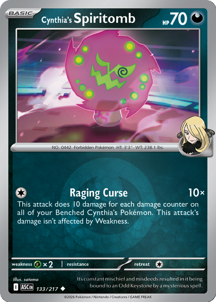 Cynthia's Spiritomb - 133/217 - Reverse Holo