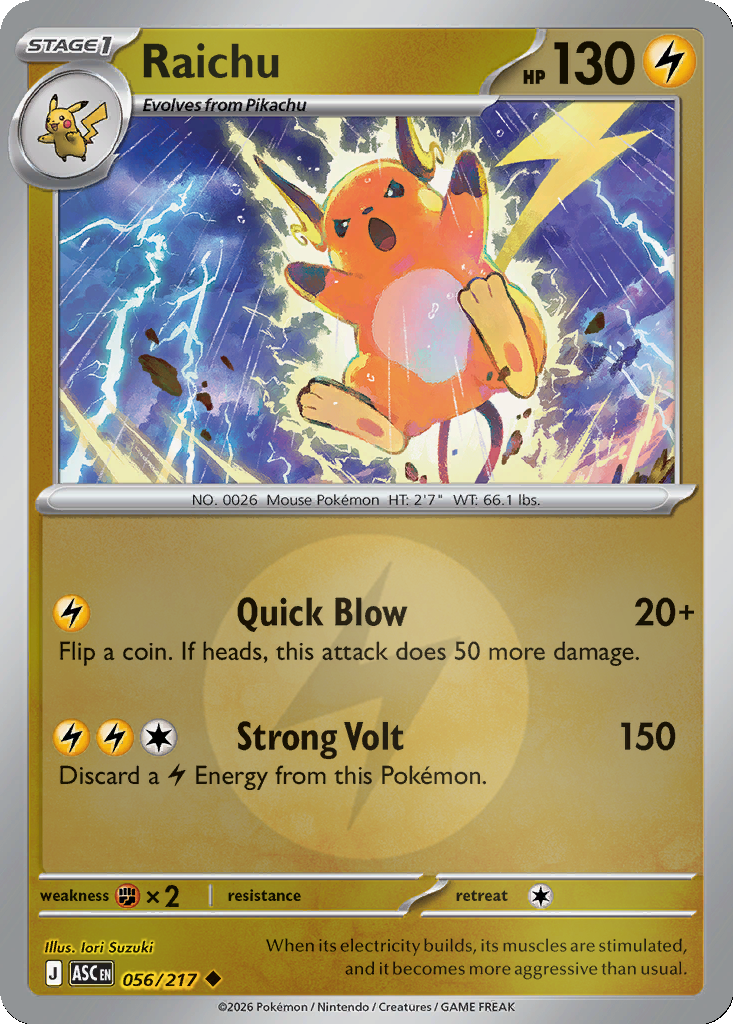 Raichu - 56/217 - Reverse Holo
