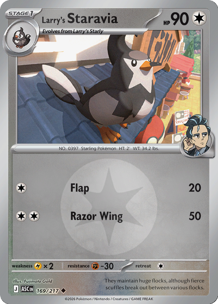 Larry's Staravia - 169/217 - Reverse Holo