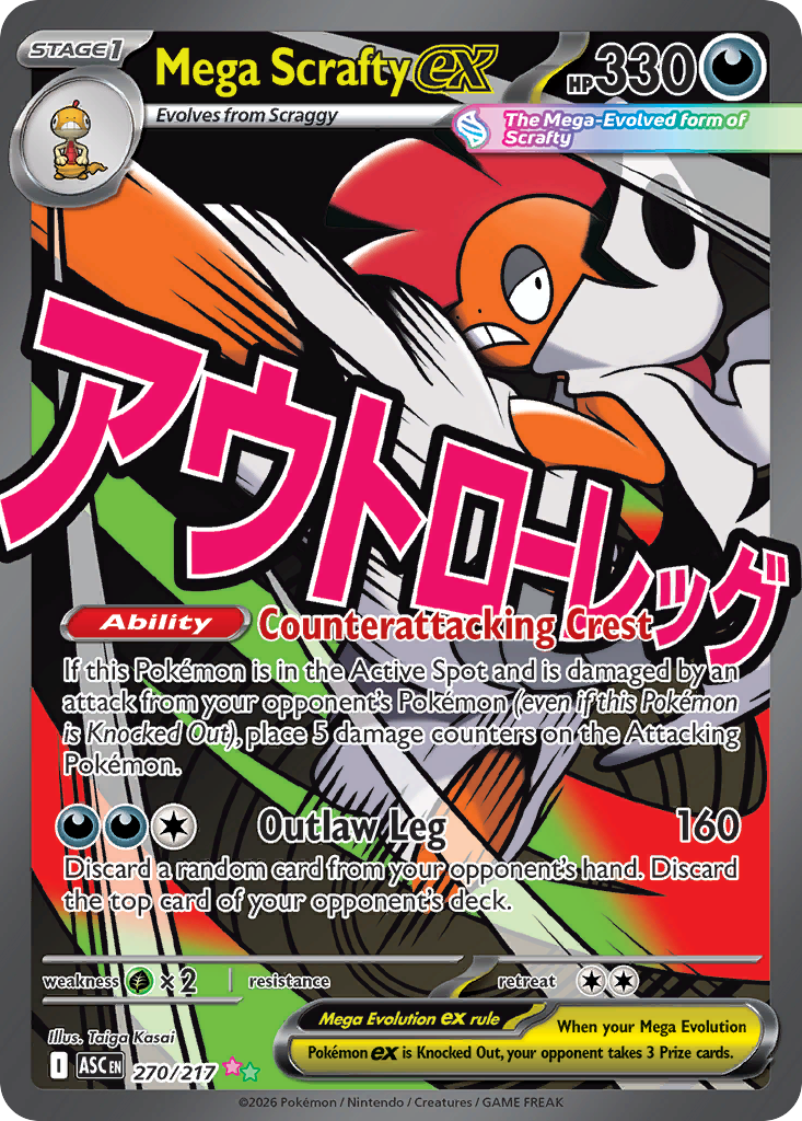 Mega Scrafty ex - 270/217 - Holo