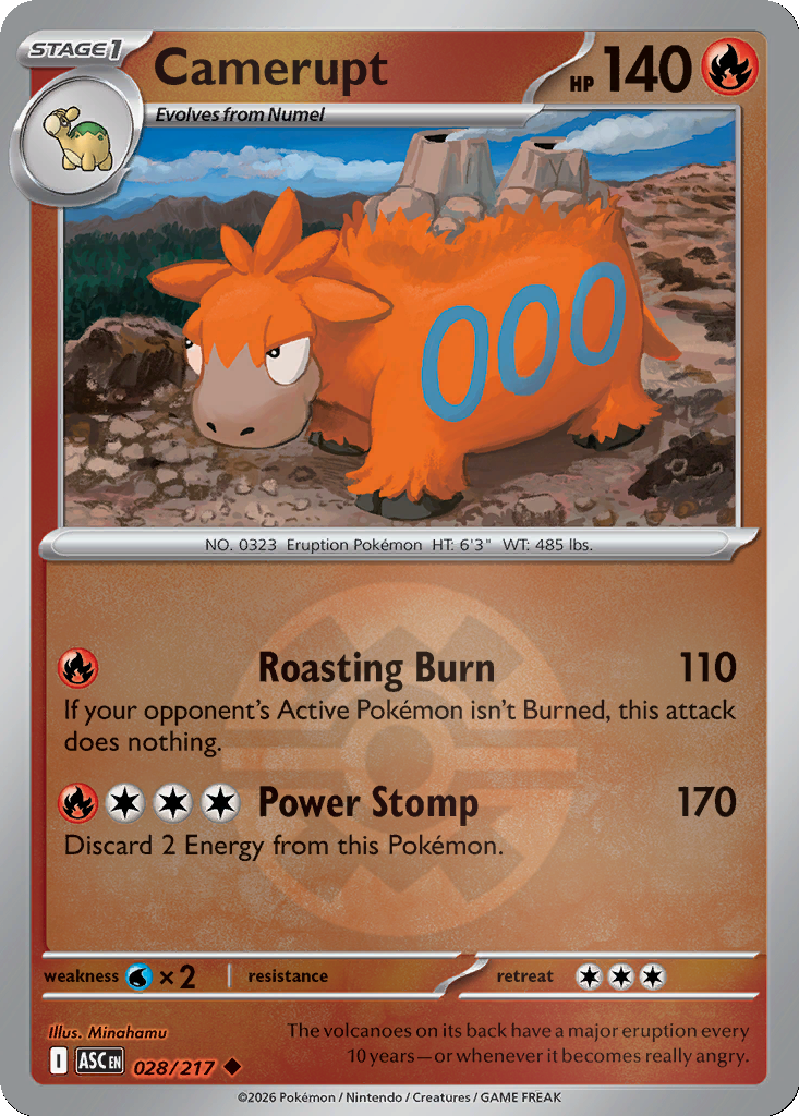 Camerupt - 28/217 - Quick Ball Holo