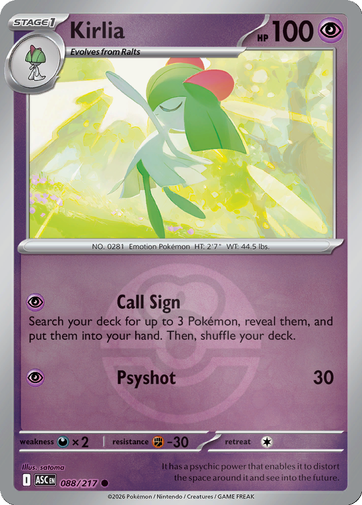 Kirlia - 88/217 - Love Ball Holo