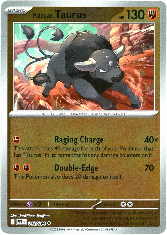Paldean Tauros Reverse 048/094