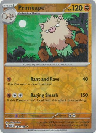 Primeape - 57/165 - Reverse